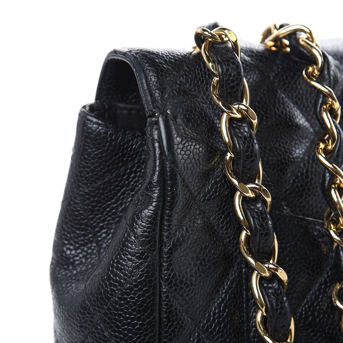 Caviar Quilted Jumbo Single Flap Black