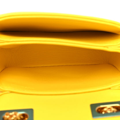 Valentino Garavani Nappa Micro One Stud Chain Bag Bright Lemon 5 of 10