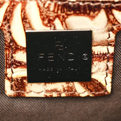 Fendi Vinyl Zucchino Top Handle Satchel Tobacco Beige 6 of 14