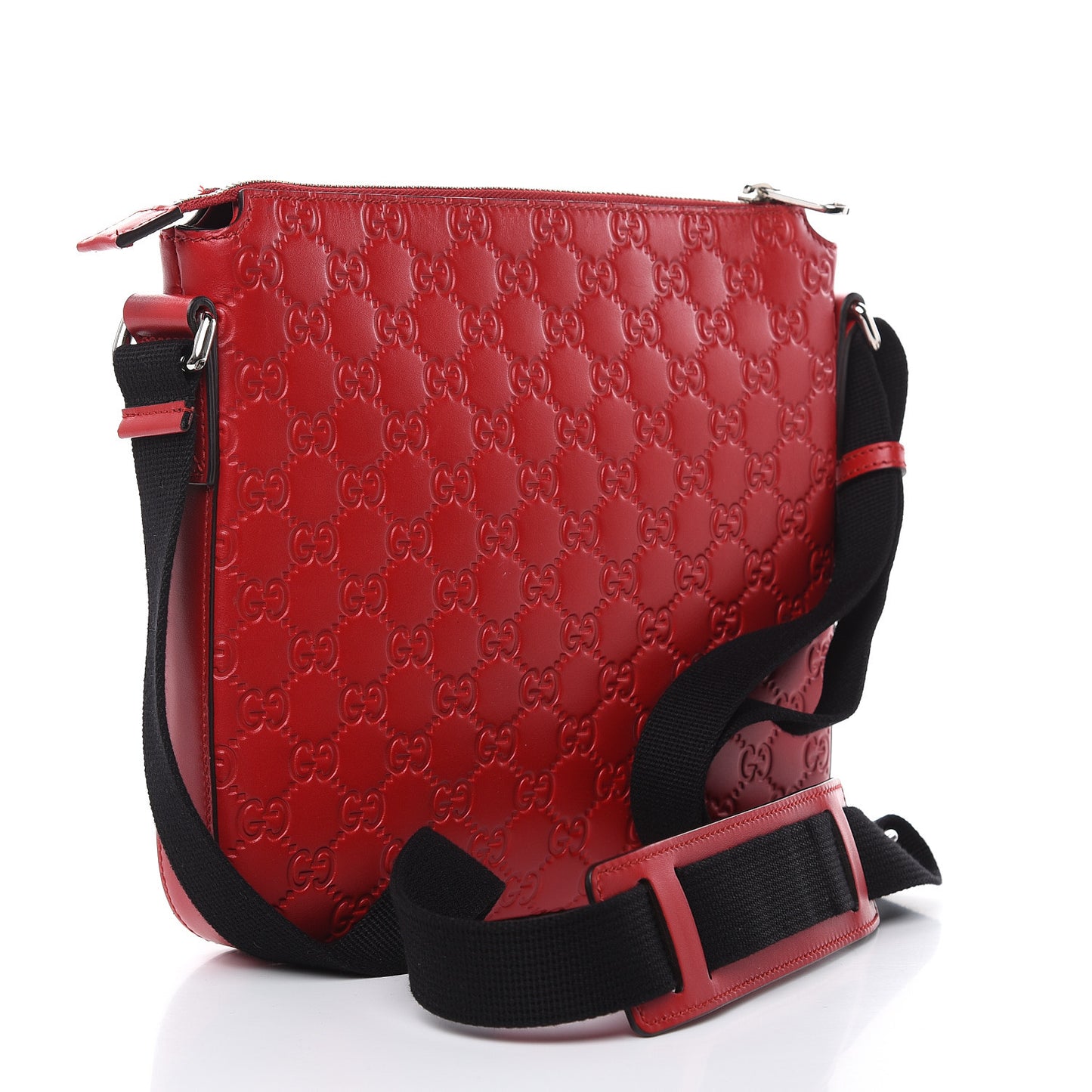 Guccissima Signature Small Messenger Bag Hibiscus Red