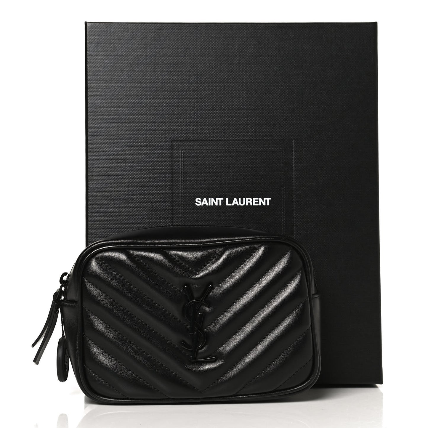 Calfskin Matelasse Monogram Lou Belt Bag Black