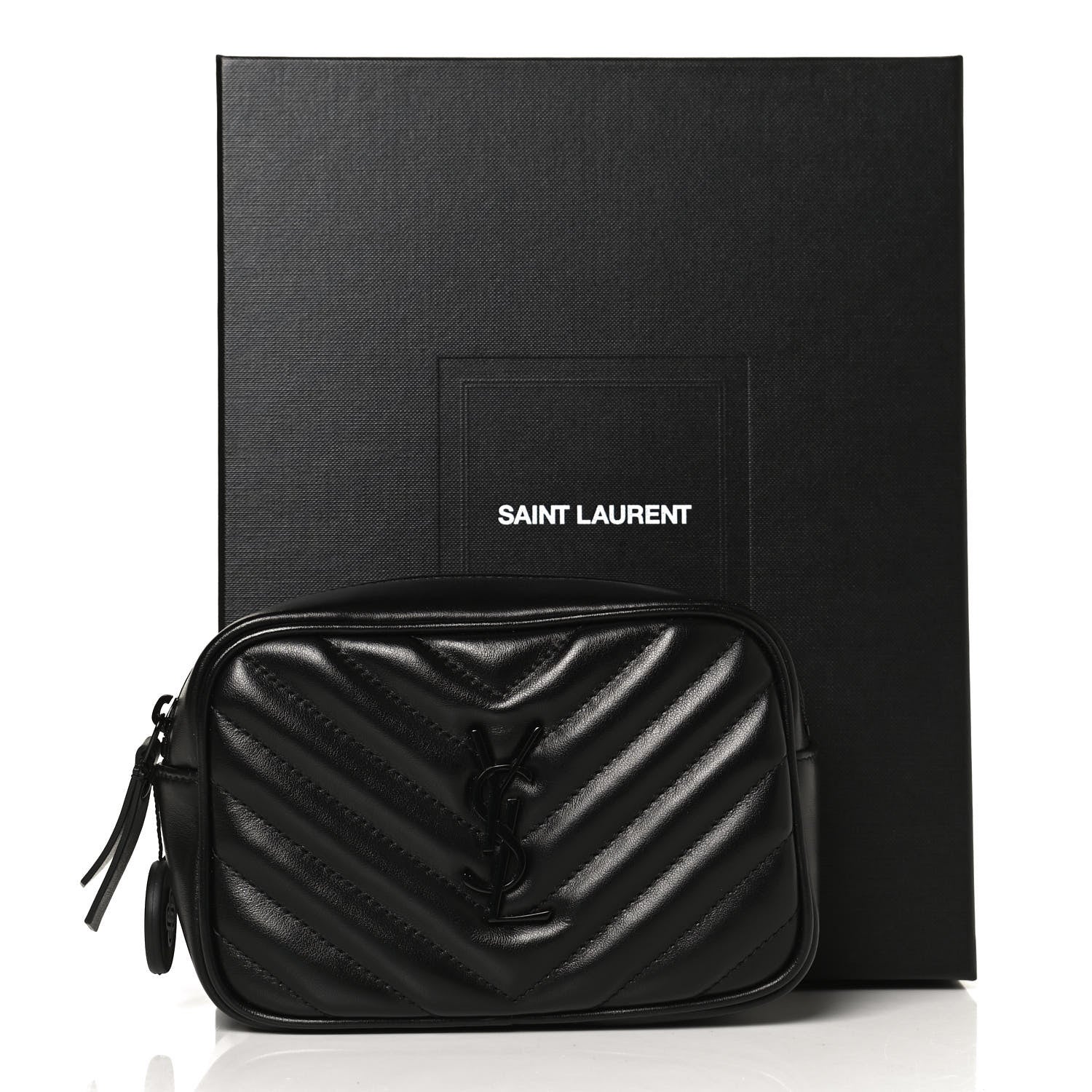 Saint Laurent Calfskin Matelasse Monogram Lou Belt Bag Black 12 of 12
