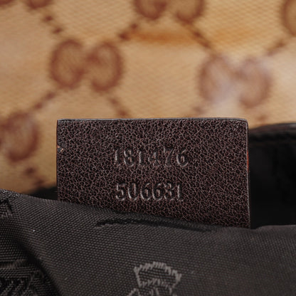 Gucci Crystal Monogram Duchessa Flap Shoulder Bag Dark Brown 7 of 7