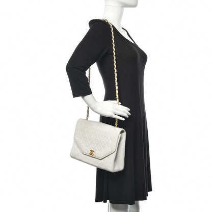 Chanel Lambskin Quilted Medium Single Flap White 2 of 18