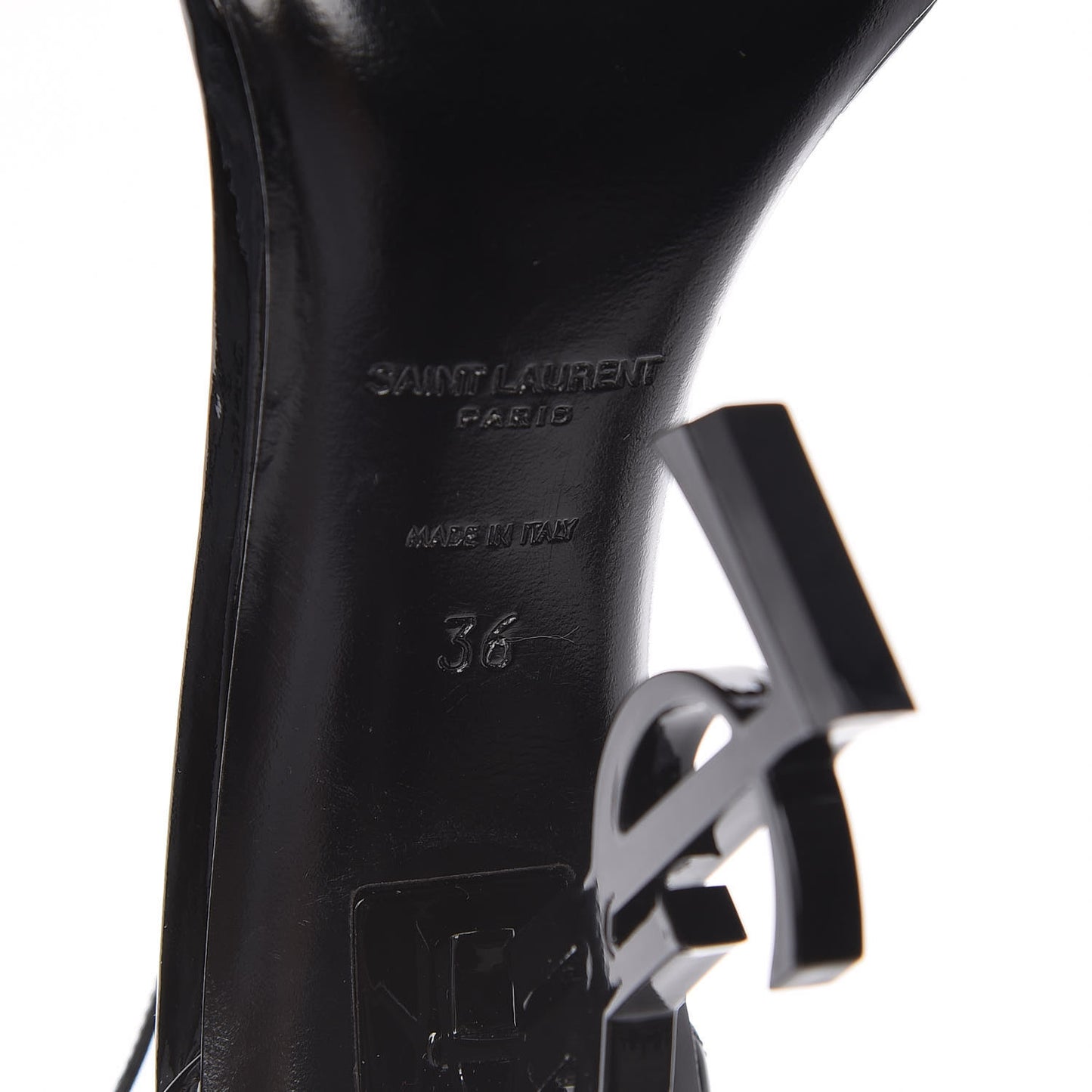 Patent Opyum Sandals 36 Black
