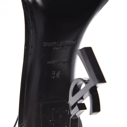 Saint Laurent Patent Opyum Sandals 36 Black 6 of 7