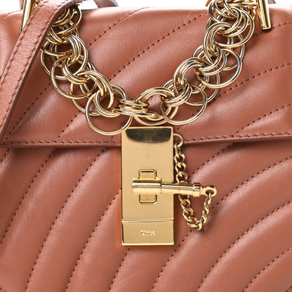 Chloe Calfskin Quilted Mini Drew Bijou Shoulder Bag Chestnut Brown 8 of 12