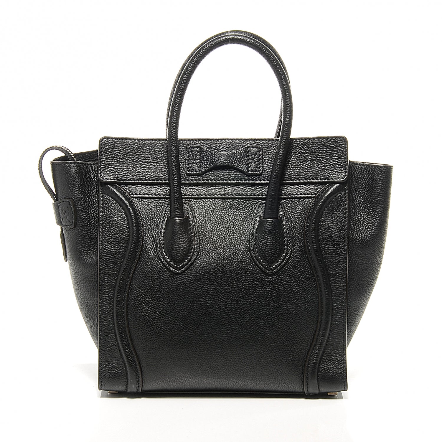 Celine Drummed Leather Micro Luggage Bag Black 6 of 8