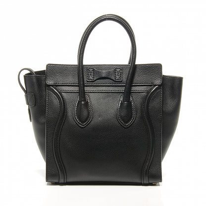 Celine Drummed Leather Micro Luggage Bag Black 6 of 8
