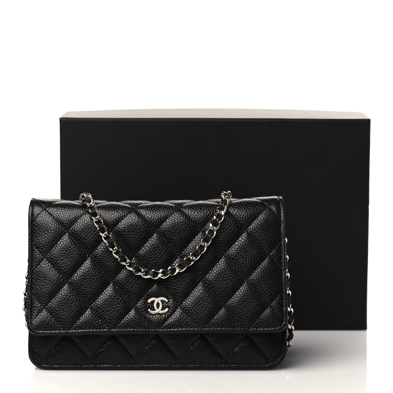 Chanel Caviar Quilted Wallet On Chain WOC Black 11 of 11