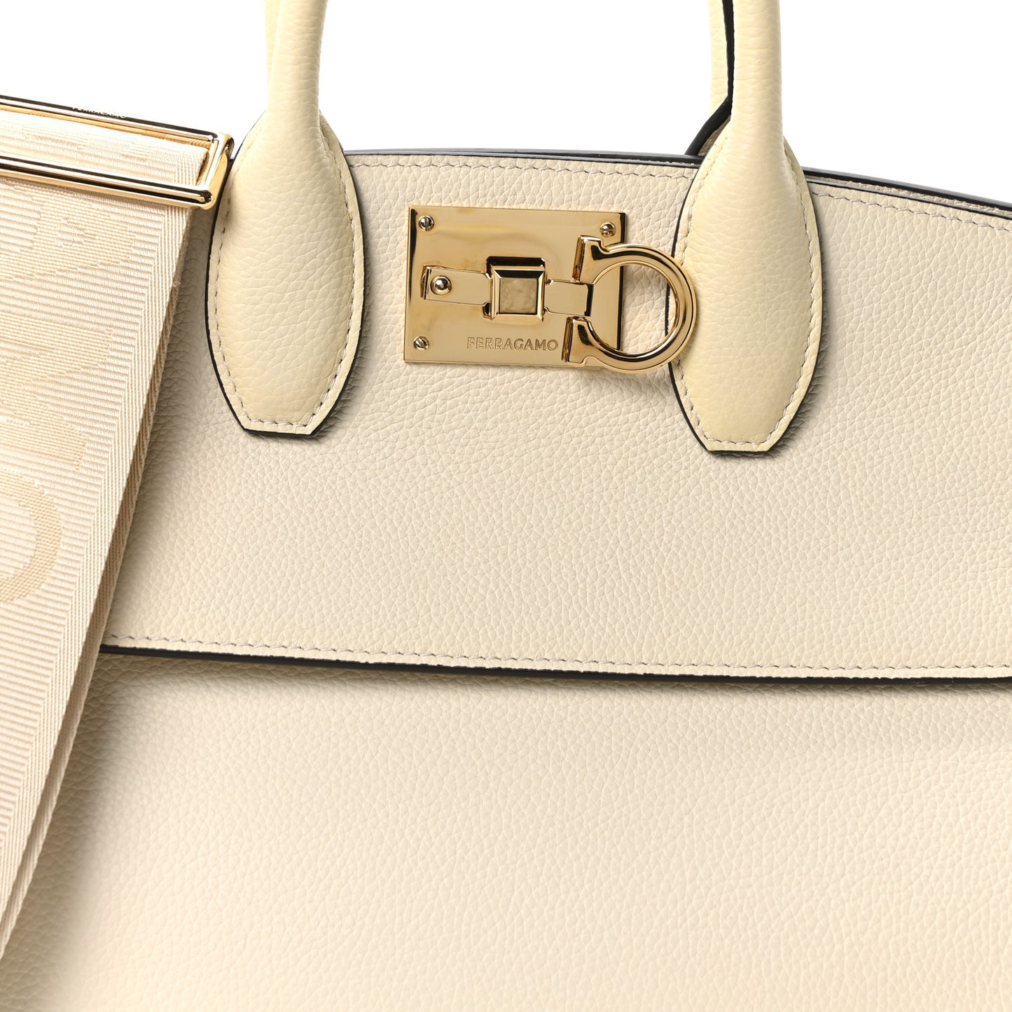 Calfskin Medium Studio Soft Bag Mascarpone