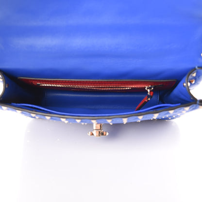 Valentino Garavani Nappa Medium Rockstud Spike Shoulder Bag Acid Blue 4 of 10