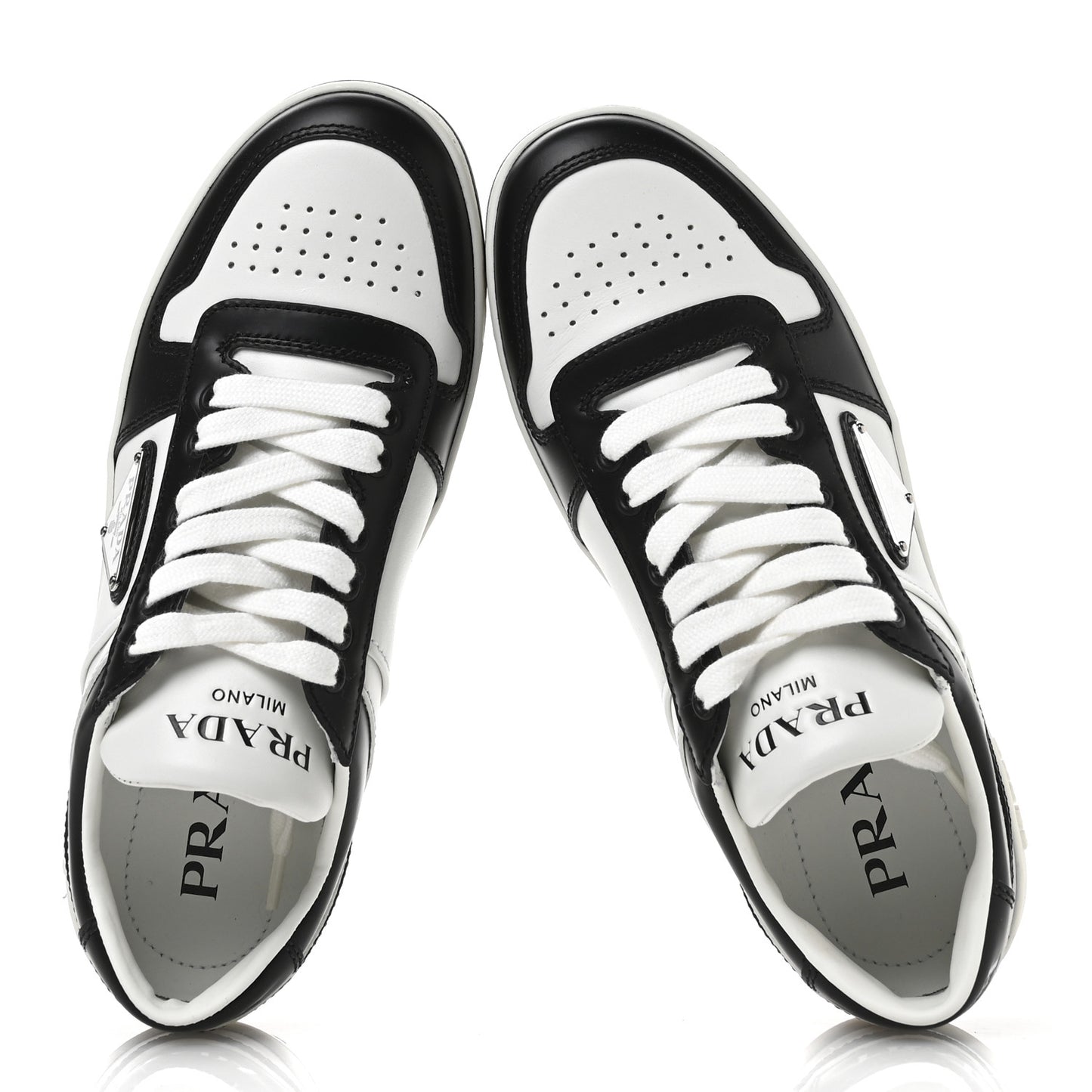 Vitello Sport Spazzolato Rois Triangle Logo Womens Downtown Low Top 30mm Sneakers 36 White Black
