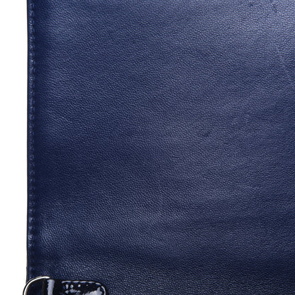 Christian Dior Patent Cannage Lady Dior Convertible Clutch Navy Blue 10 of 14