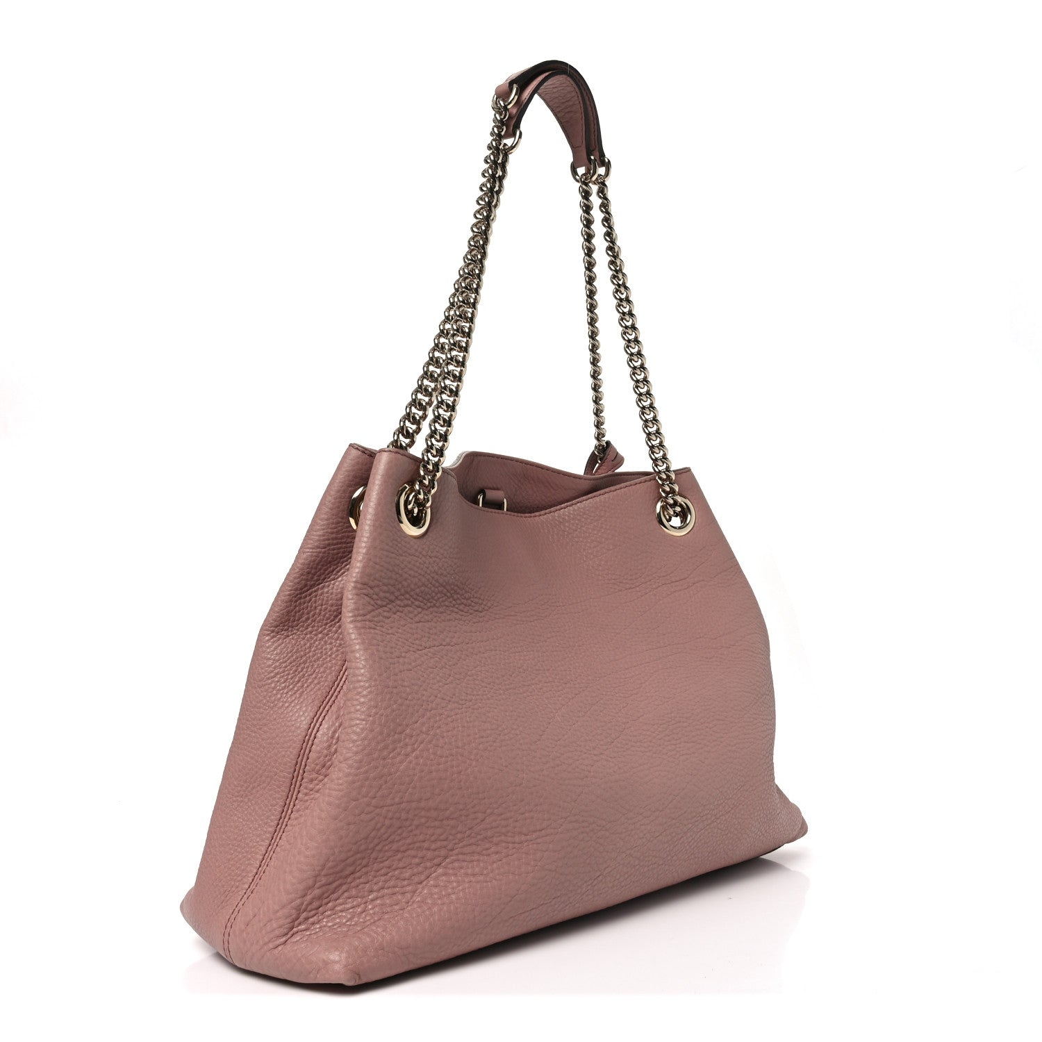 Gucci Pebbled Calfskin Medium Soho Chain Shoulder Bag Dark Cipria 3 of 10