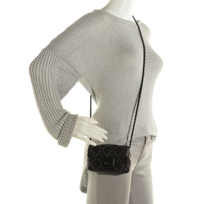 Chanel Lambskin Studded Metal Beauty Mini Flap Black 2 of 14