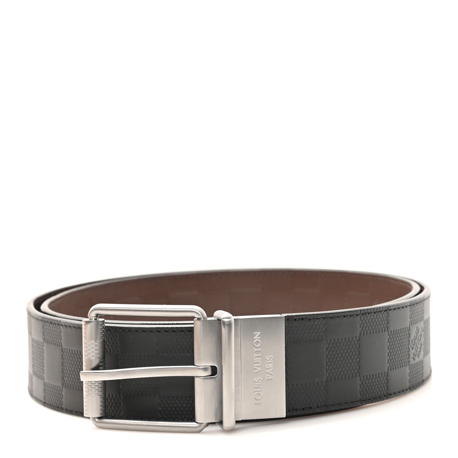 Louis Vuitton Damier Infini 40mm Reversible Belt 110 44 Black Brown 1 of 6