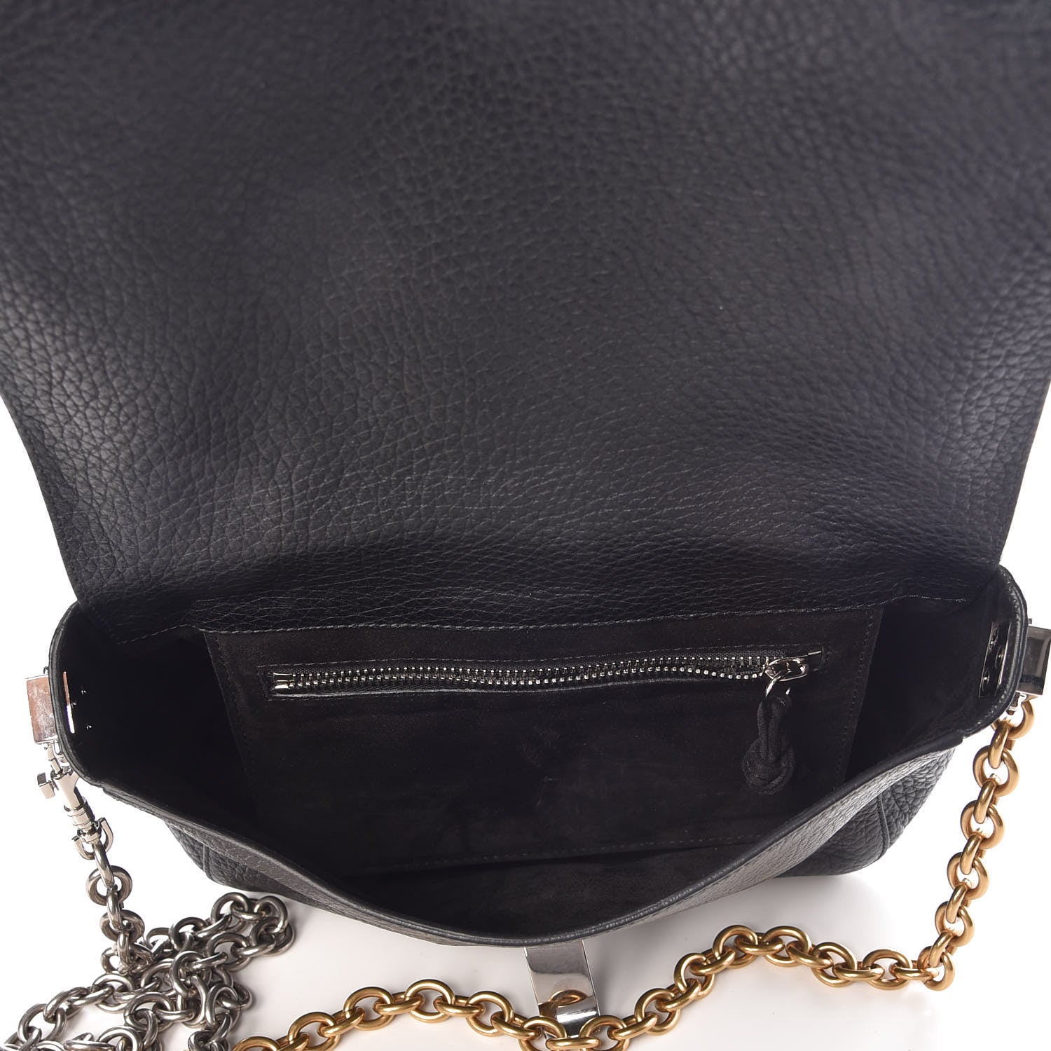 Proenza Schouler Pebbled Calfskin Small Courier Black 7 of 8