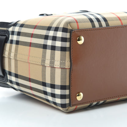 Burberry Calfskin Vintage Check Triple Stud Mini Belt Bag Archive Beige 9 of 15