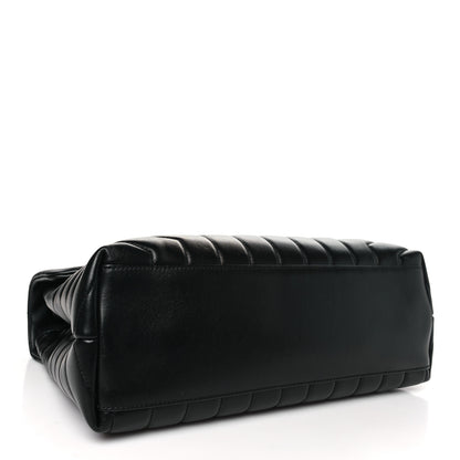 Saint Laurent Calfskin Y Quilted Monogram Monochrome Medium Loulou Chain Satchel Black 4 of 10