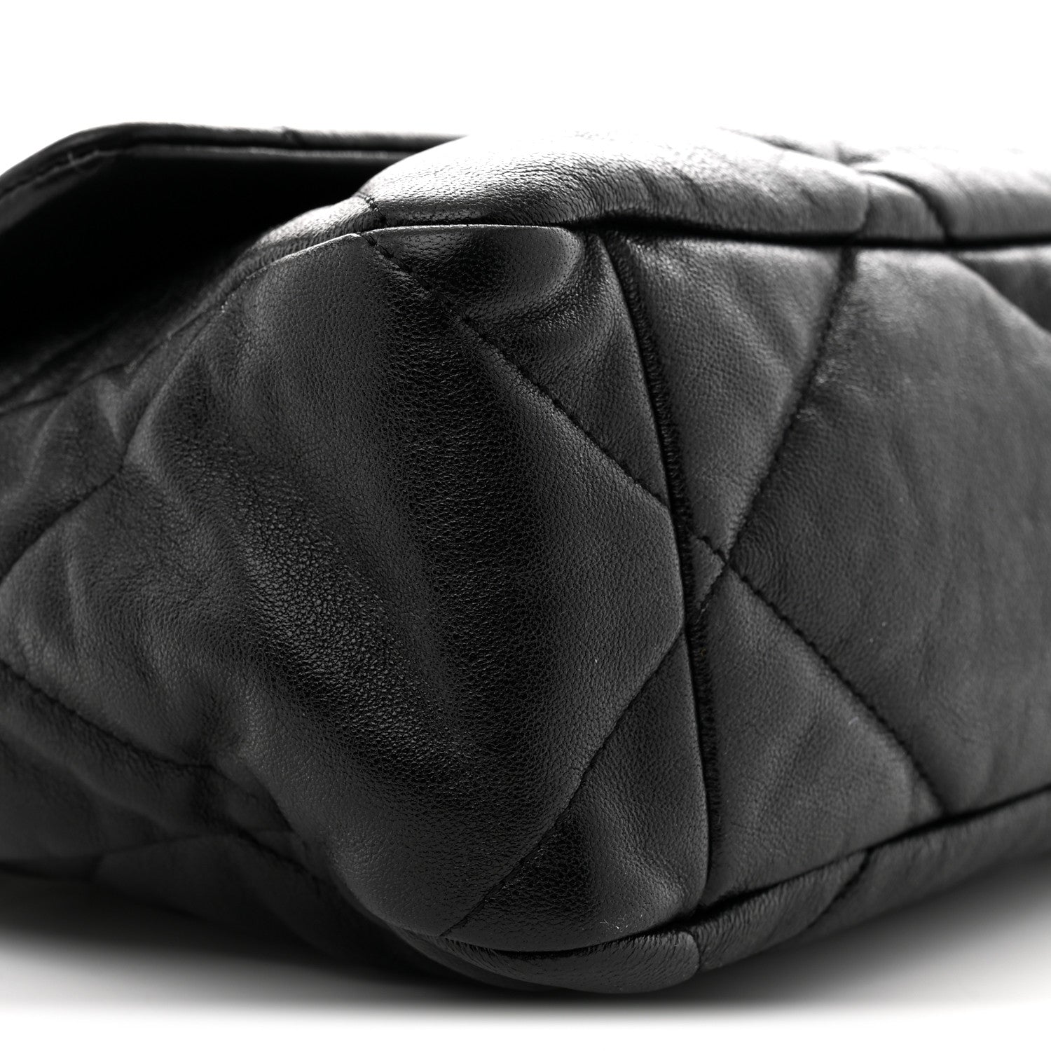 Chanel Goatskin Quilted Large Chanel 19 Flap Black 9 of 10