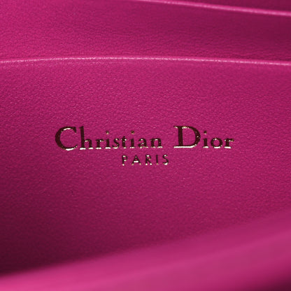 Christian Dior Lambskin Cannage Mini My Dior Top Handle Clutch Dark Pink 6 of 12