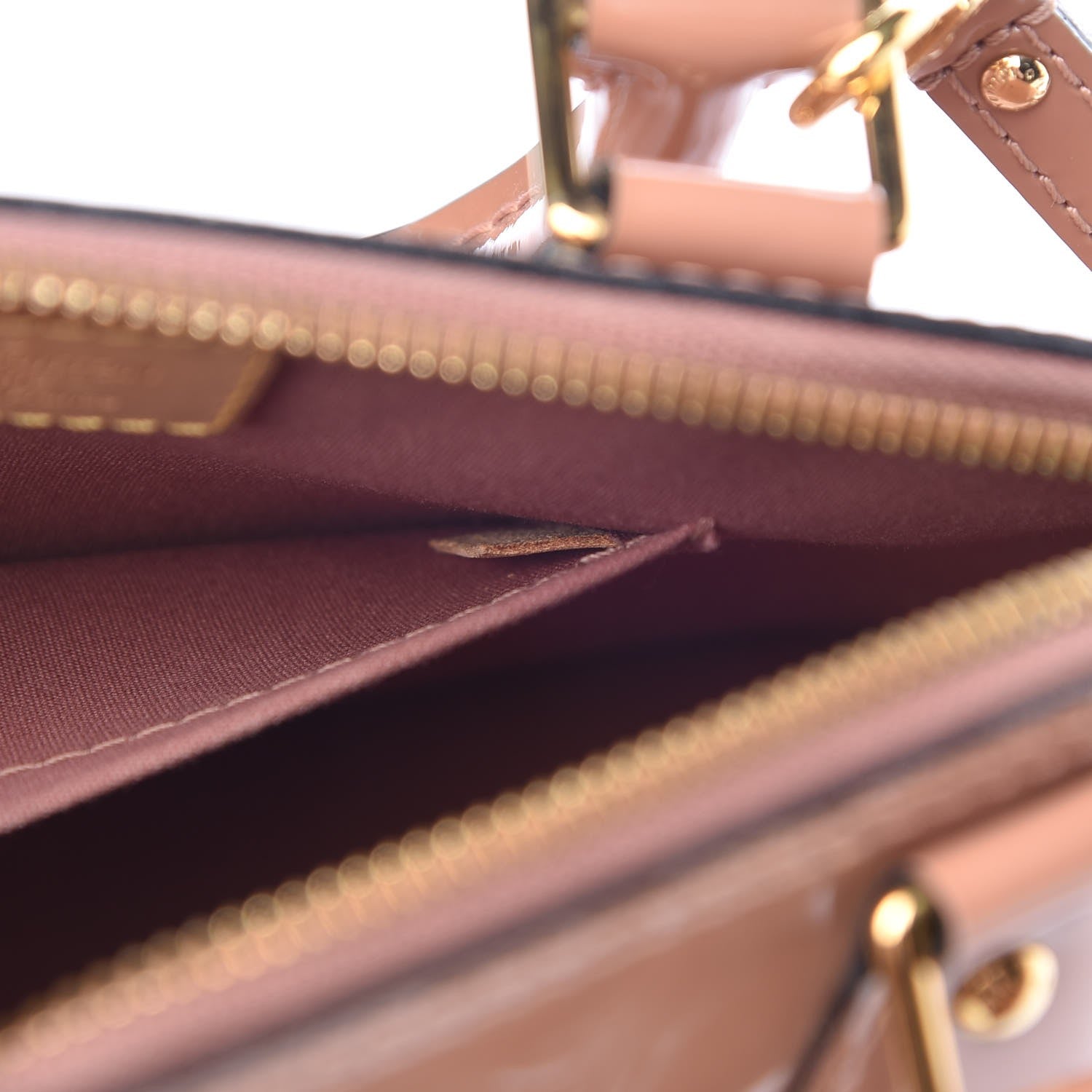 Louis Vuitton Vernis Alma BB Rose Velours 7 of 9