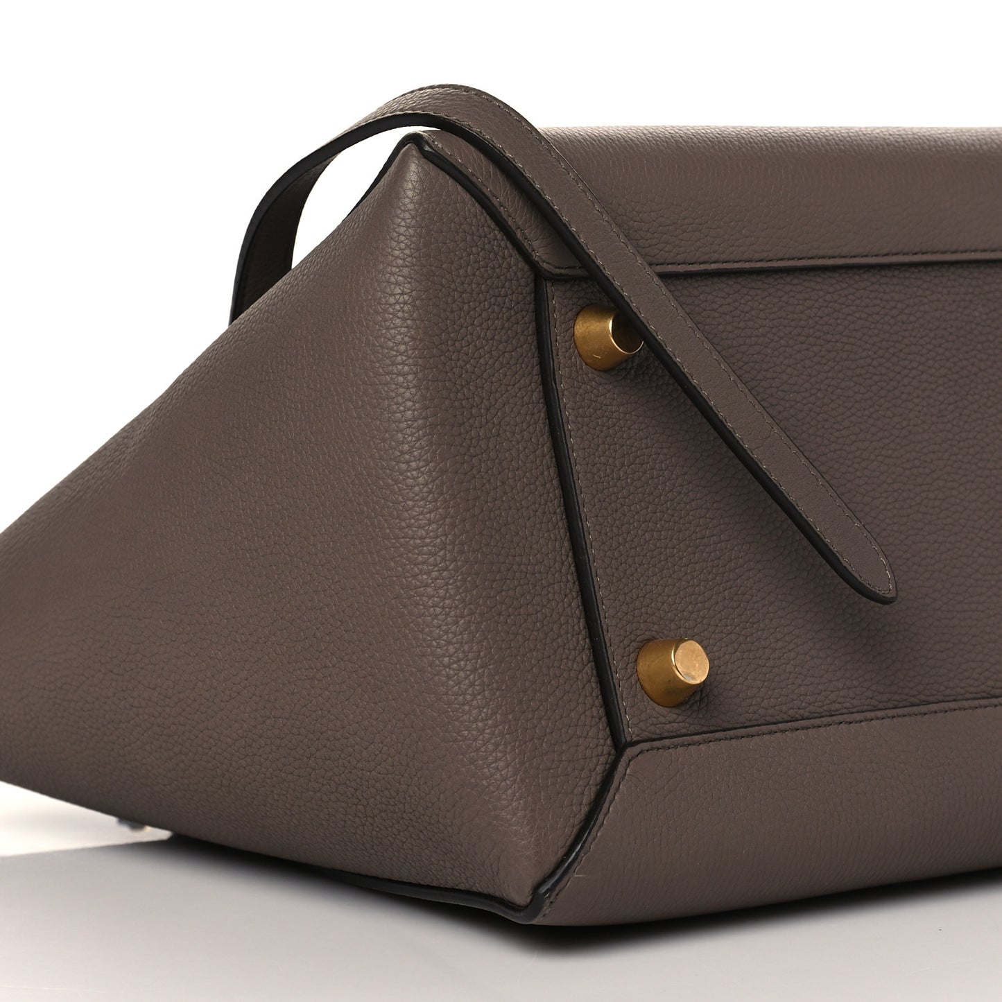 Drummed Calfskin Mini Belt Bag Taupe