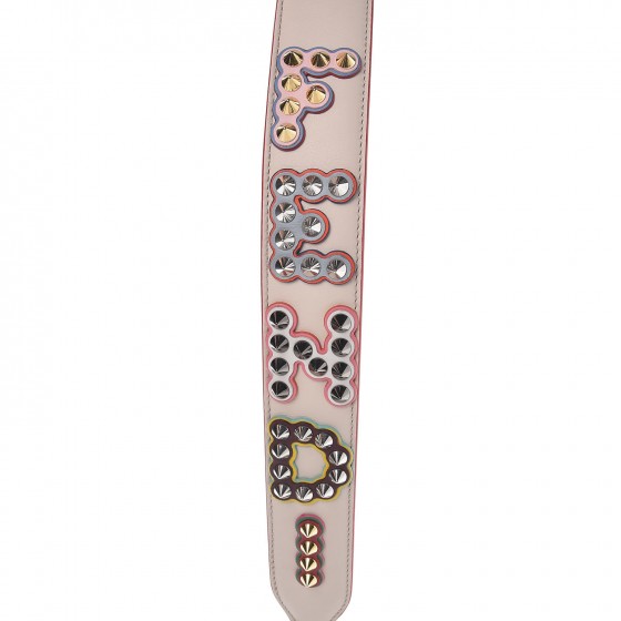 Fendi Vitello Dolce Fun Fair Metal Studded Strap You Camelia Multicolor 2 of 5