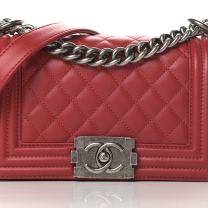 Chanel Calfskin Quilted Small Boy Flap Red 8 of 13