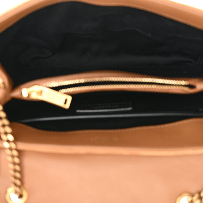 Saint Laurent Suede Calfskin Y Quilted Monogram Small Loulou Chain Satchel Cinnamon 5 of 11