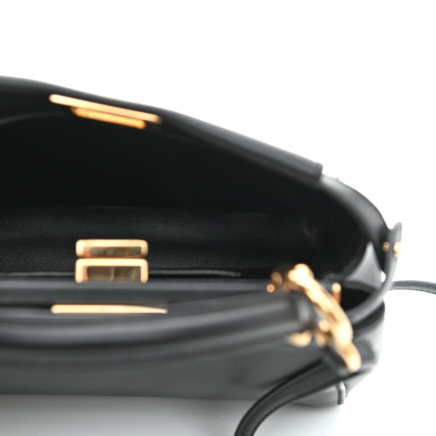 Fendi Nappa Mini Peekaboo Iconic Satchel Black 5 of 9