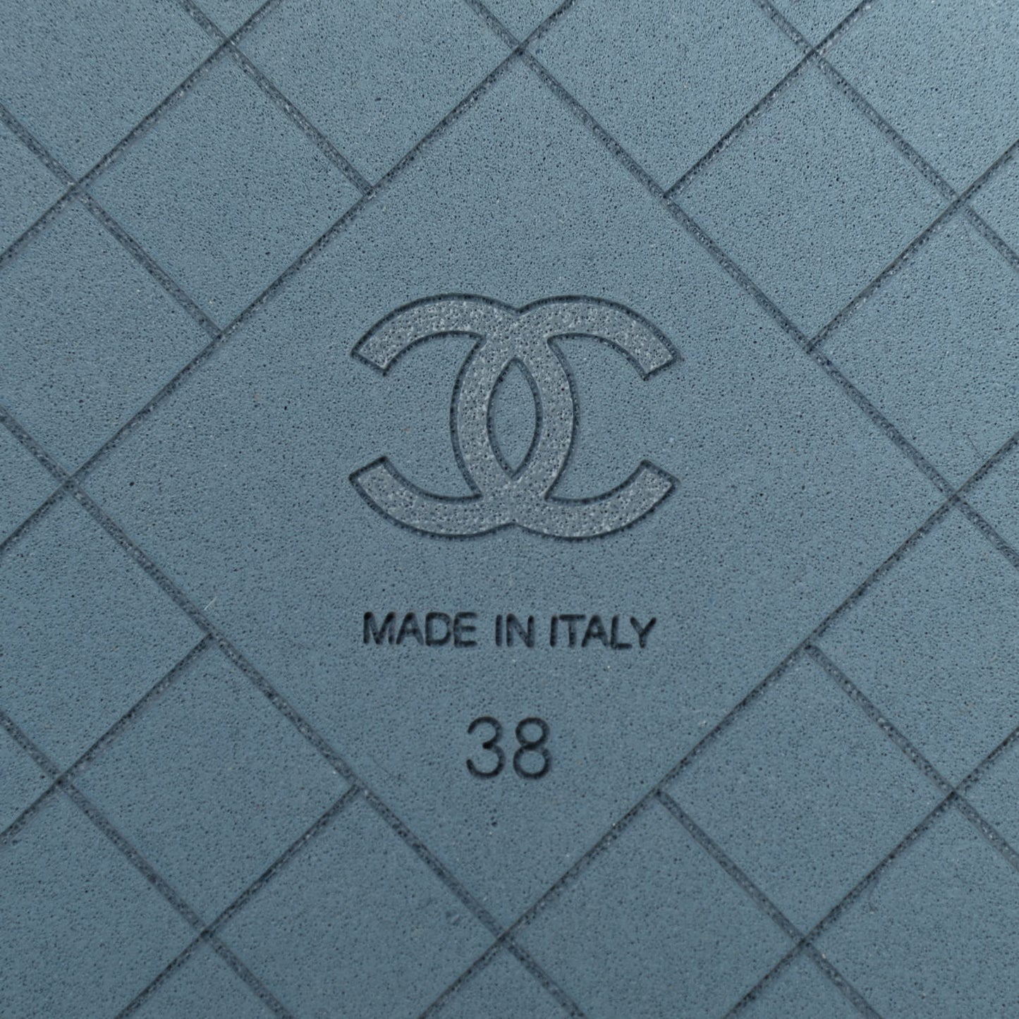 Fabric Rubber Coco Slides 38 Blue