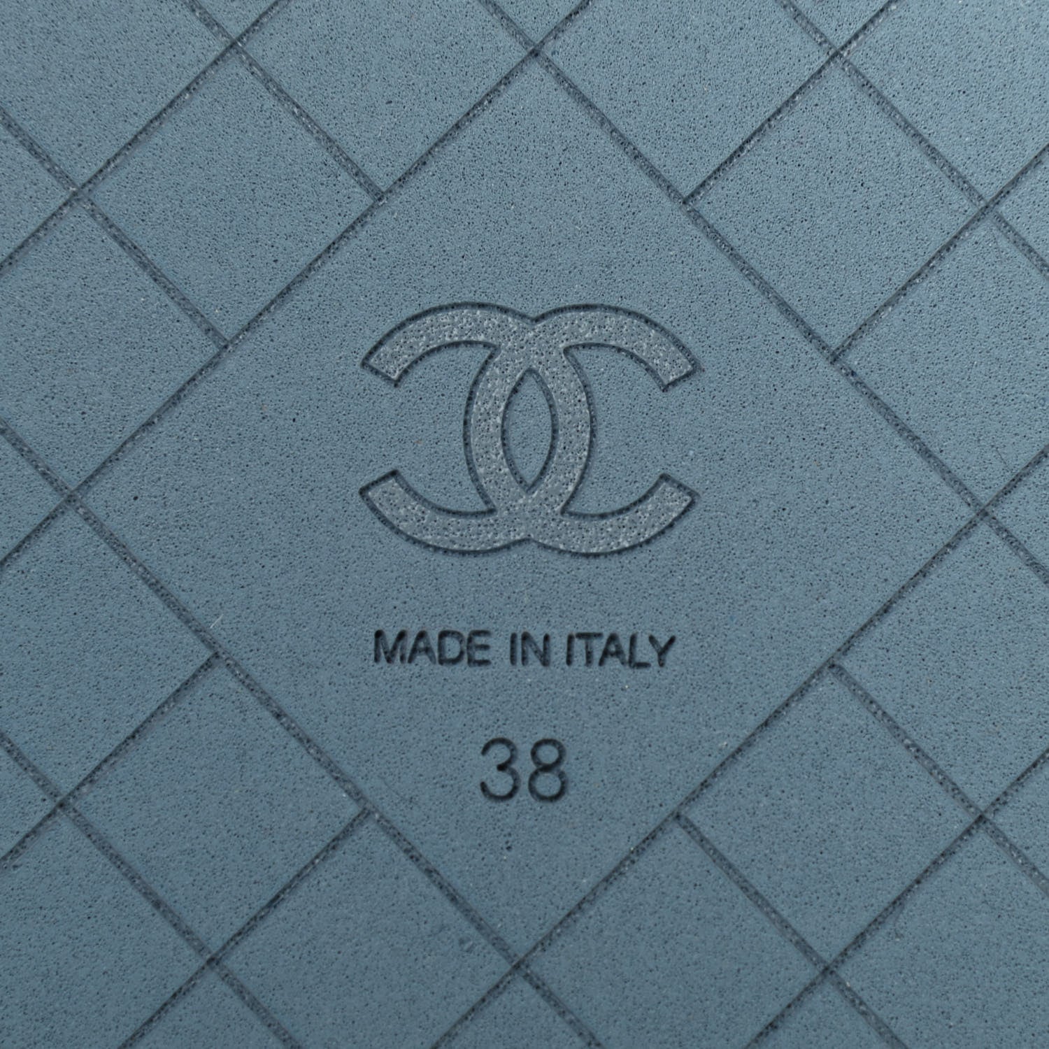 Chanel Fabric Rubber Coco Slides 38 Blue 6 of 8