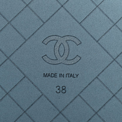 Chanel Fabric Rubber Coco Slides 38 Blue 6 of 8