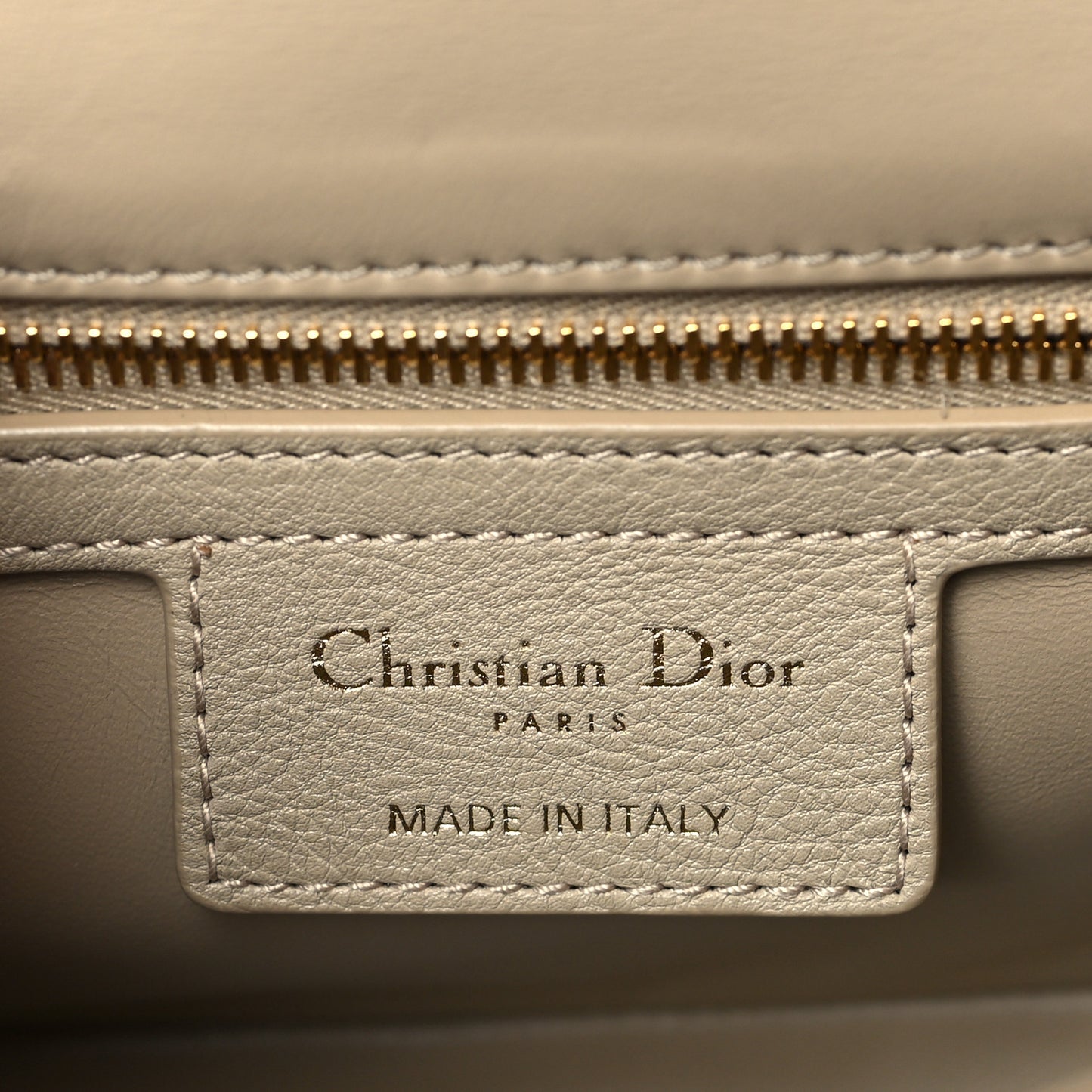 Calfskin Cannage Small Caro Bag Beige