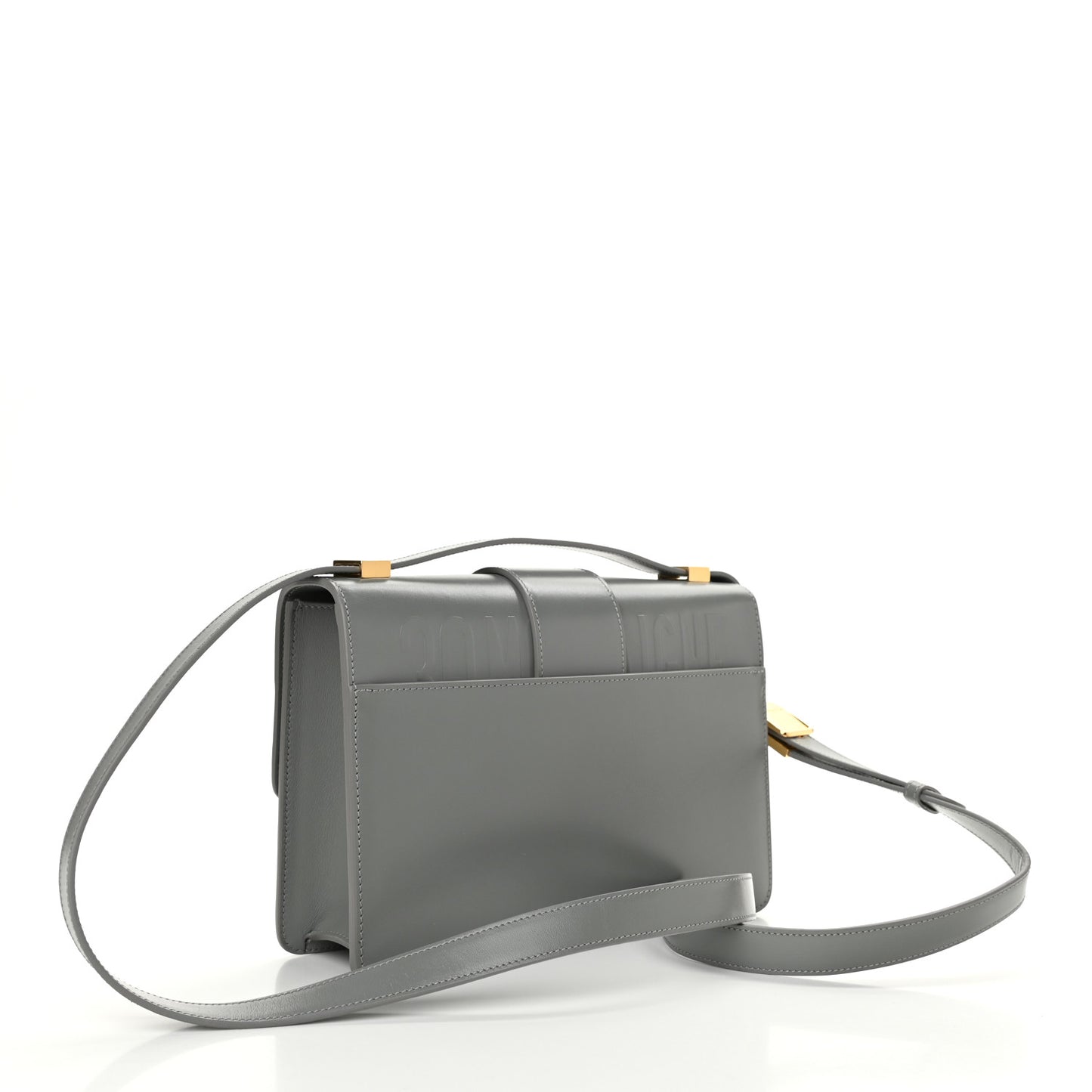 Smooth Calfskin 30 Montaigne Flap Bag Gray