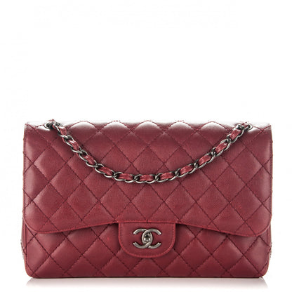 Chanel Caviar Quilted Jumbo Double Flap Red 1 of 7