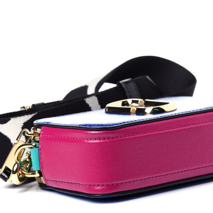 Marc Jacobs Saffiano Small Snapshot Camera Bag Academy Blue Multicolor 9 of 12