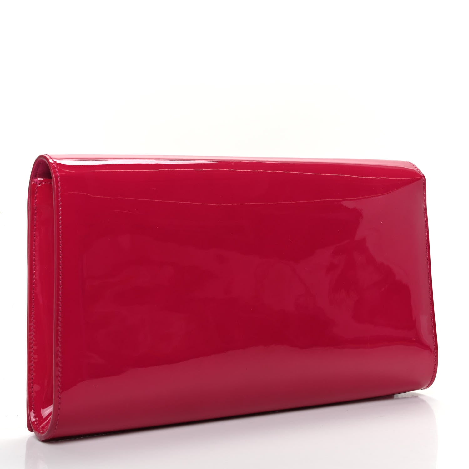 Saint Laurent Patent Monogram Large Belle De Jour Clutch Fuchsia 3 of 7