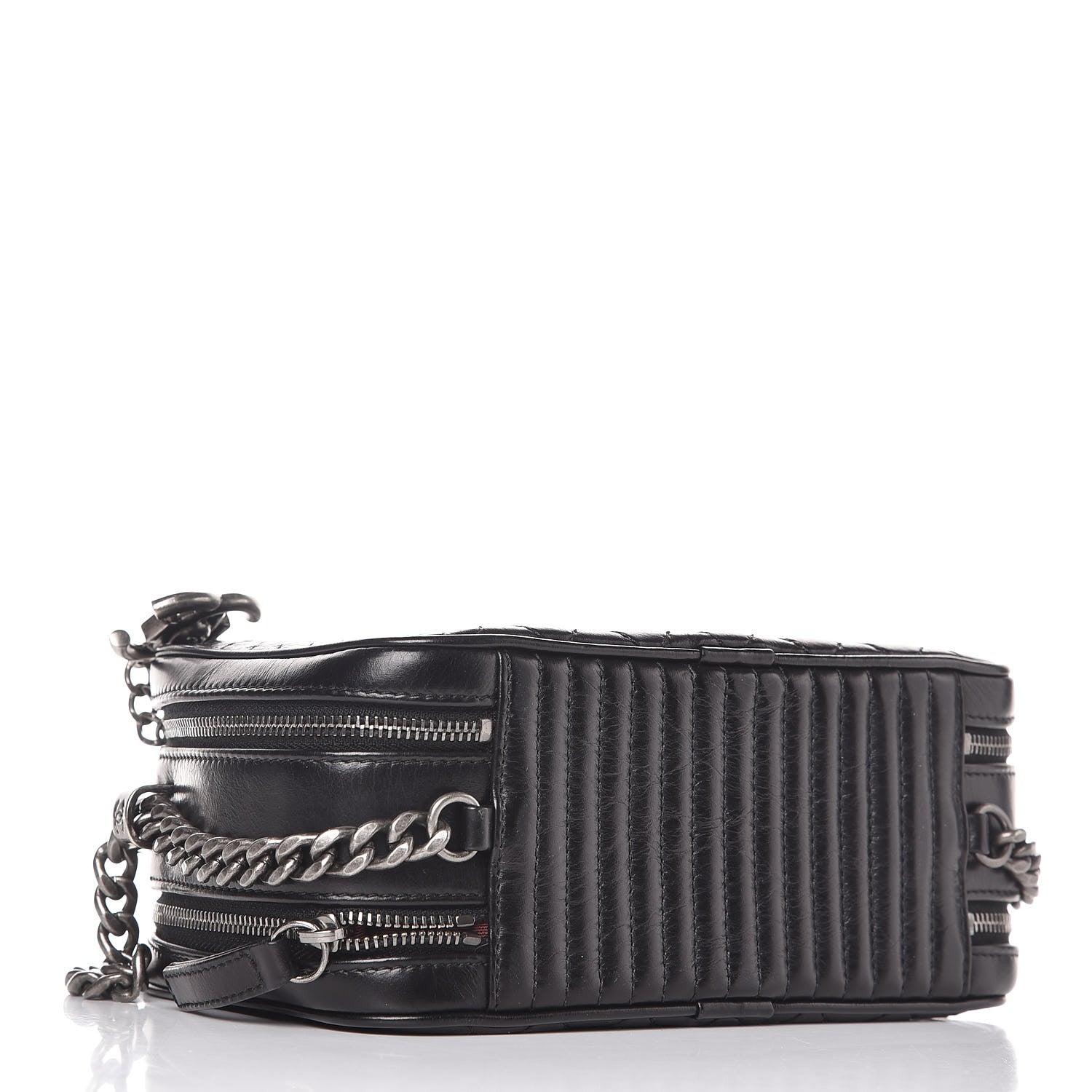 Chanel Glazed Calfskin Small Coco Boy Camera Case Black 4 of 9