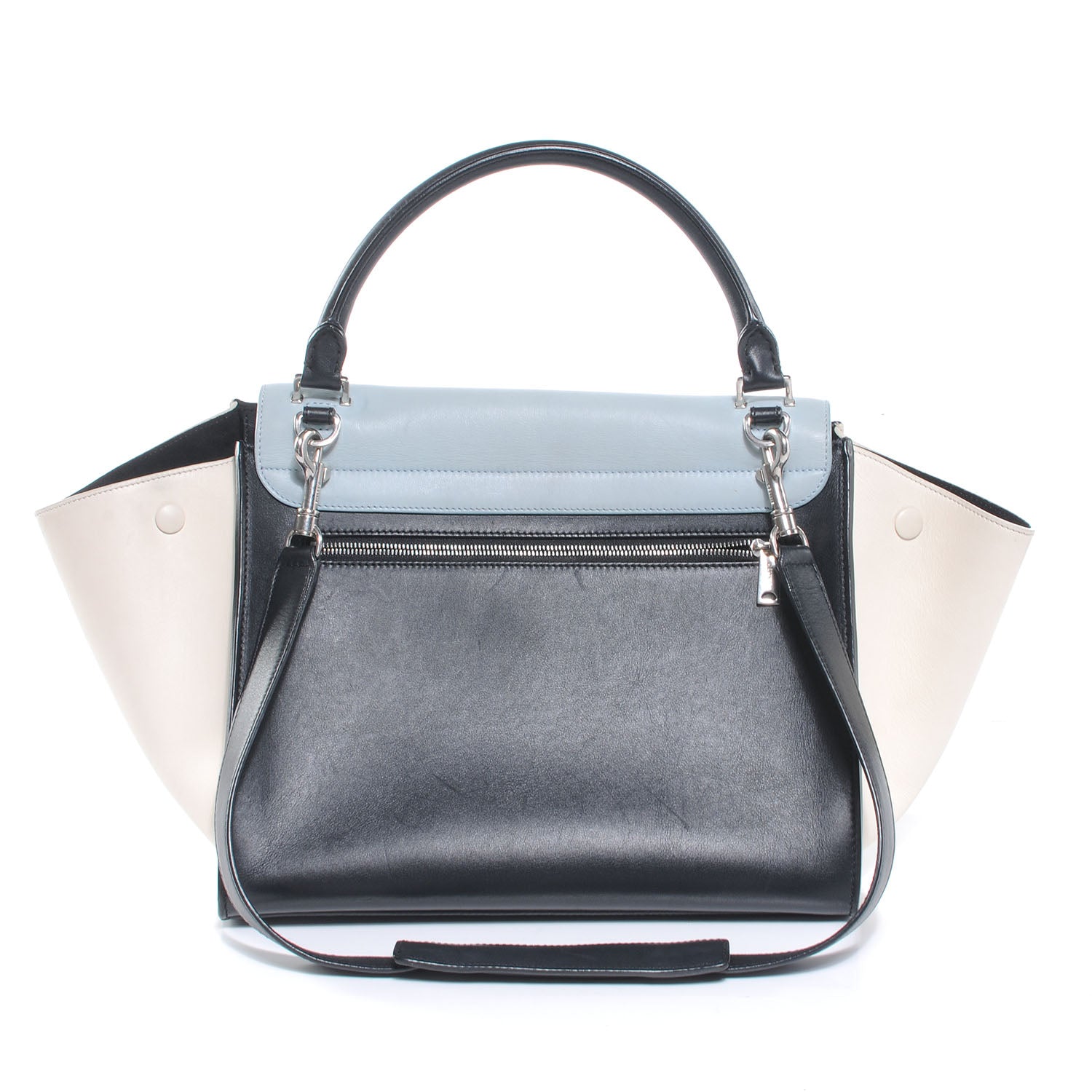 Celine Calfskin Tri-Color Trapeze Teal 3 of 7