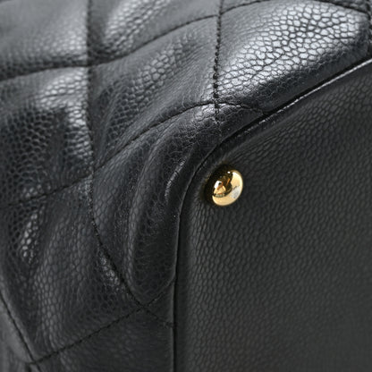 Chanel Caviar Quilted CC Timeless Soft Tote Black 10 of 11