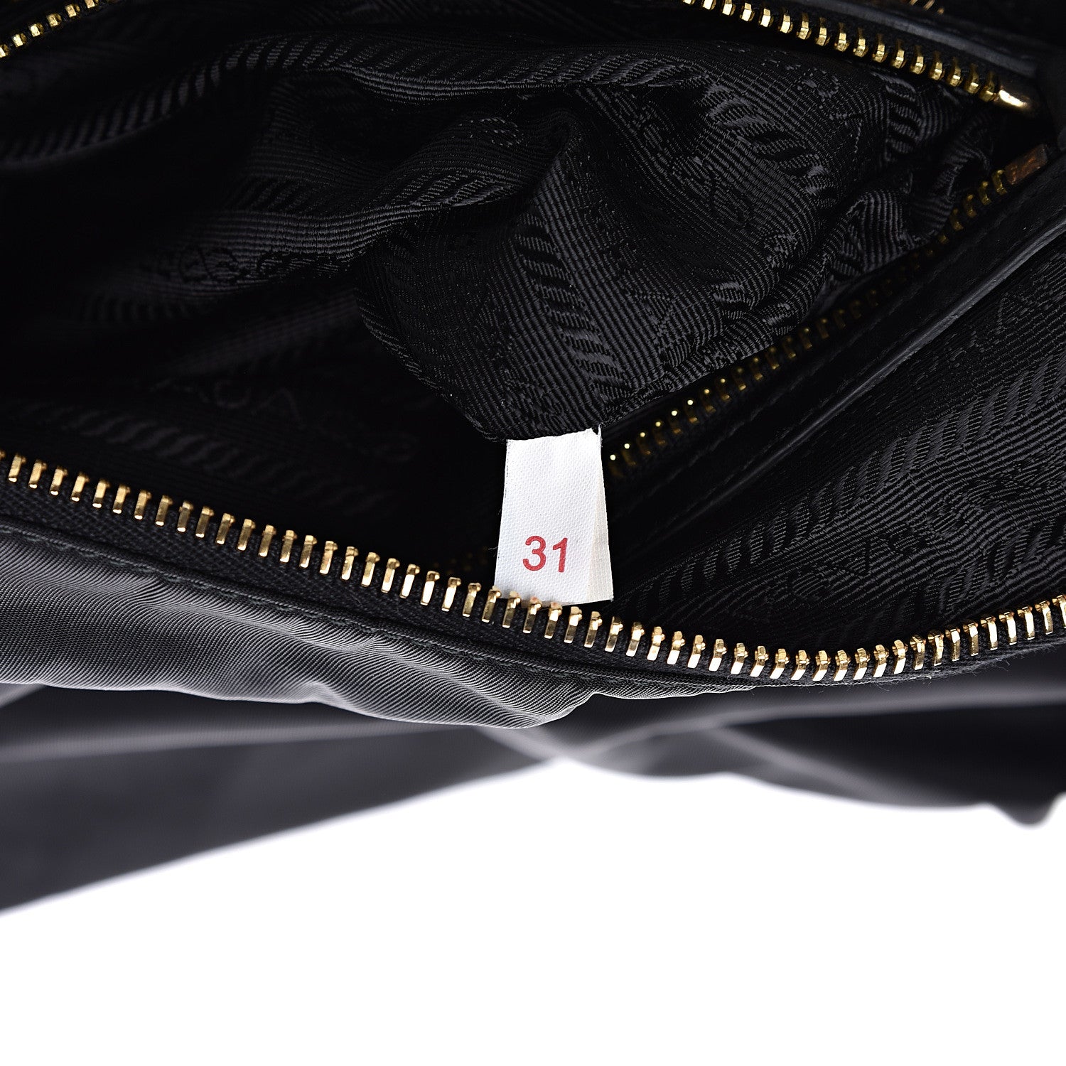 Prada Tessuto Nylon Calfskin Hobo Black 6 of 9