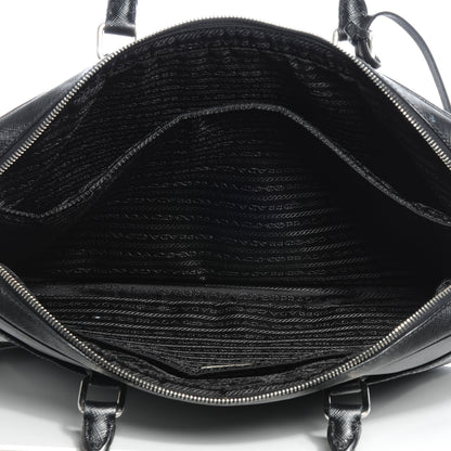Prada Saffiano Travel Briefcase Nero Black 5 of 7