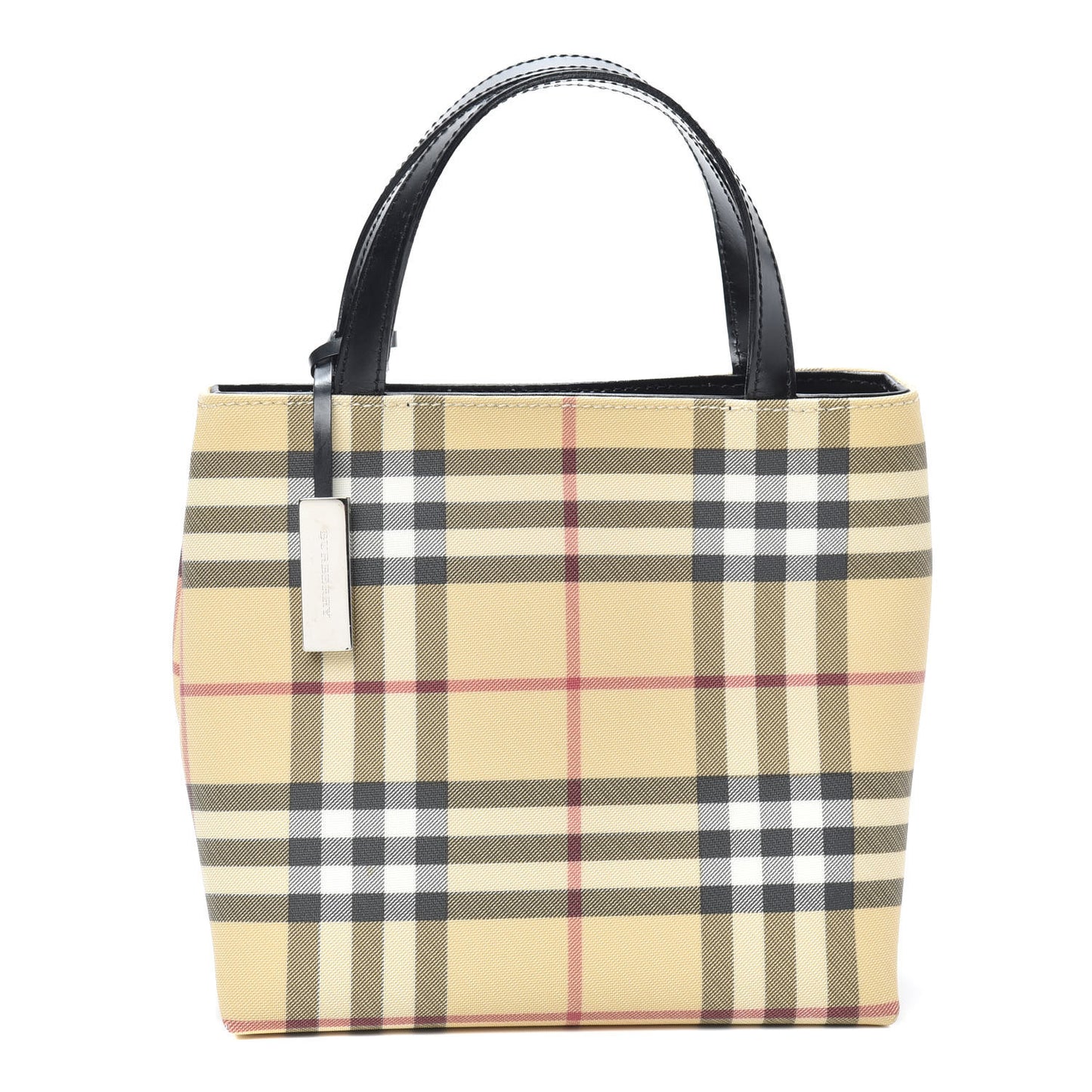 House Check Small Tote Black