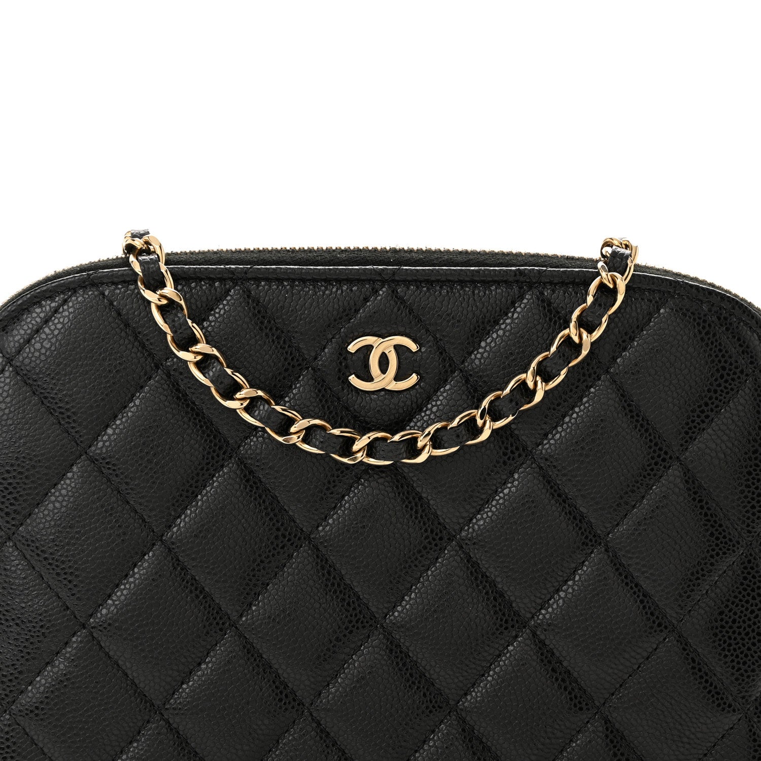 Chanel Caviar Quilted Classic Clutch With Chain Black 8 of 11