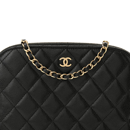 Chanel Caviar Quilted Classic Clutch With Chain Black 8 of 11