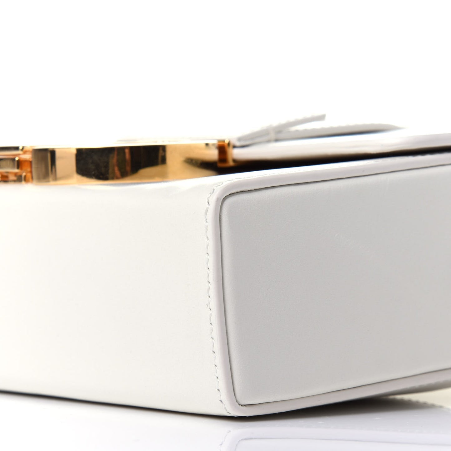 Smooth Calfskin 30 Montaigne Box Bag White