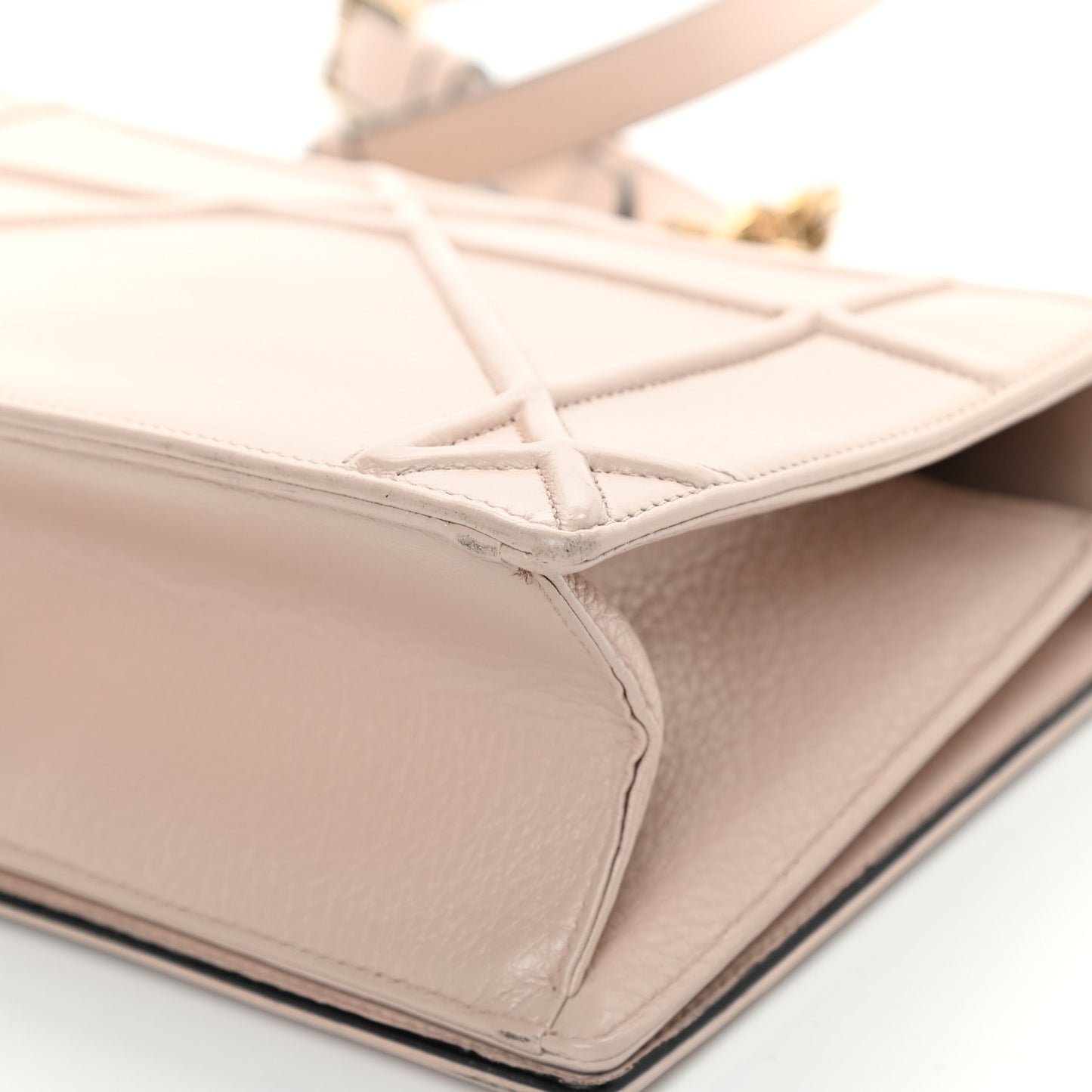 Grained Calfskin Medium Diorama Flap Bag Rose Poudre